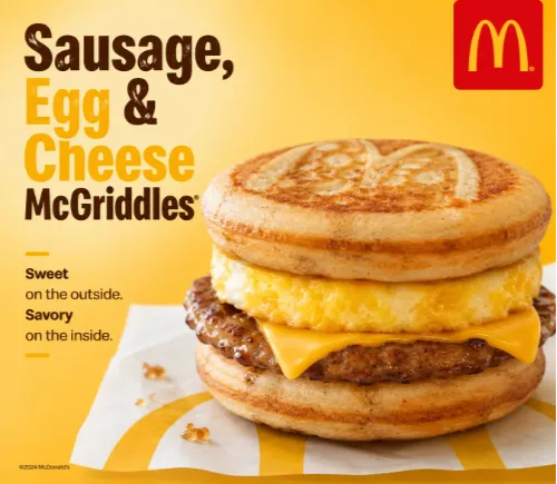 Sausage, Egg & Cheese McGriddles